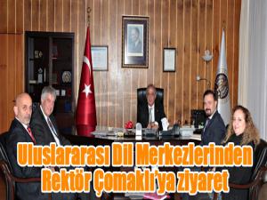 Uluslararası Dil Merkezlerinden Rektör Çomaklıya ziyaret