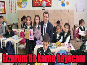 Erzurumda karne heyecanı