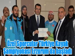 Özel Sporcular Türkiye Kayak Şampiyonası Erzurumda başladı