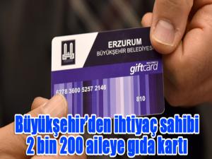 Büyükşehirden ihtiyaç sahibi 2 bin 200 aileye gıda kartı