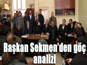 Başkan Sekmenden göç analizi