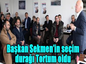 Başkan Sekmenin seçim durağı Tortum oldu
