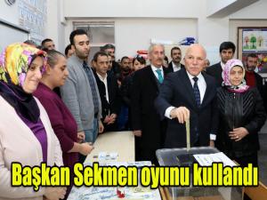 Başkan Sekmen oyunu kullandı