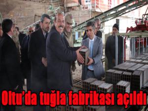 Oltuda tuğla fabrikası açıldı