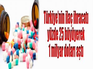 Türkiyenin ilaç ihracatı yüzde 25 büyüyerek 1 milyar doları aştı!