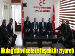Akdağdan ilçelere teşekkür ziyareti