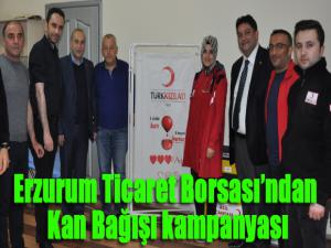 Erzurum Ticaret Borsasından Kan Bağışı kampanyası