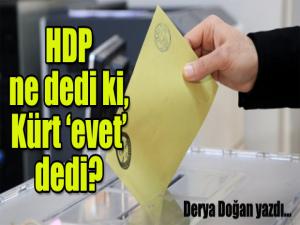 HDPne dedi ki Kürt evet dedi?