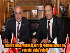 Atatürk Üniversitesi, İş birliği Protokollerine bir yenisini daha ekledi