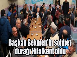 Başkan Sekmen Hilalkente çıkarma yaptı