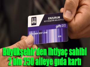 Büyükşehirden ihtiyaç sahibi 2 bin 250 aileye gıda kartı