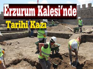 Erzurum Kalesinde tarihi kazı