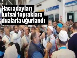 Erzurumlu Hacı adayları kutsal topraklara dualarla uğurlandı