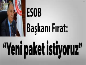 ESOB Başkanı Fırat: Yeni paket istiyoruz
