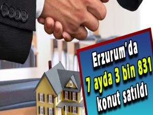 Erzurumda 7 ayda 3 bin 831 konut satıldı