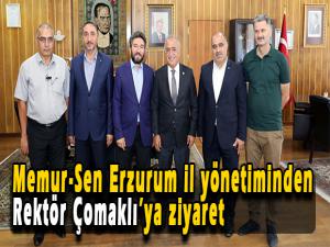 Memur-Sen Erzurum il yönetiminden Rektör Çomaklıya ziyaret