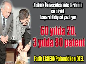 60 yılda 20, 3 yılda 80 patent