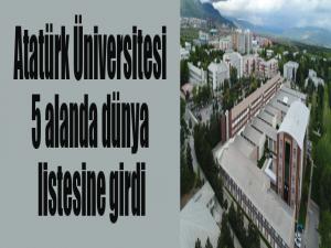 Atatürk Üniversitesi 5 alanda dünya listesine girdi