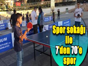Spor sokağı ile 7den 70e spor
