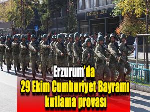 Erzurumda 29 Ekim Cumhuriyet Bayramı kutlama provası