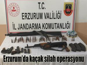Erzurumda kaçak silah operasyonu