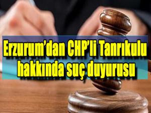 Erzurumdan CHPli Tanrıkulu hakkında suç duyurusu