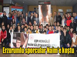 Erzurumlu sporcular Naime koştu