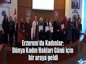 Erzurumda Kadınlar; Dünya Kadın Hakları Günü için bir araya geldi
