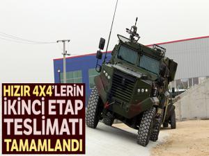 Hızır 4x4 Taktik Tekerlekli Zırhlı Araçları'nın ikinci etap teslimatı tamamlandı