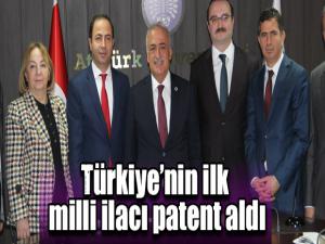 Türkiyenin ilk milli ilacı patent aldı