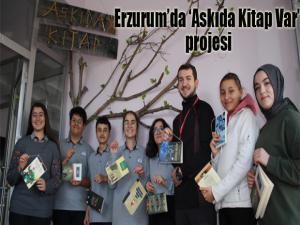 Erzurumda Askıda Kitap Var projesi