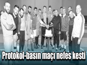 Protokol-basın maçı nefes kesti
