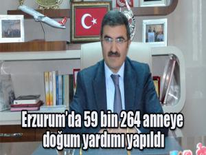 Erzurumda 59 bin 264 anneye doğum yardımı yapıldı
