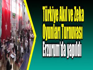 Türkiye Akıl ve Zeka Oyunları Turnuvası Erzurumda yapıldı