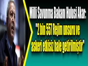 Milli Savunma Bakanı Akar: "Harekat şu ana kadar planlandığı şekilde başarıyla devam etmektedir"