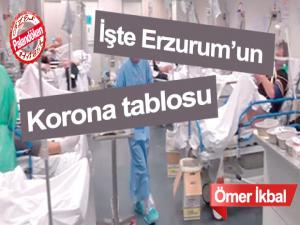 İşte Erzurumun Korona tablosu