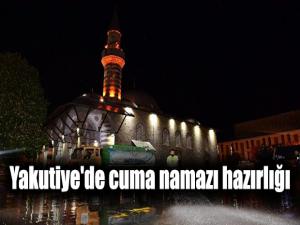 Yakutiye'de cuma namazı hazırlığı