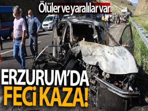 ERZURUMDA FECİ KAZA: 2 ÖLÜ, 3 YARALI