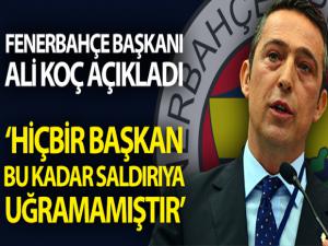 Ali Koç: "Türk spor medyasında hiçbir başkan bu kadar saldırıya uğramamıştır"