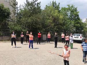 Erzurum'da kadına spor' yoğun ilgi gördü