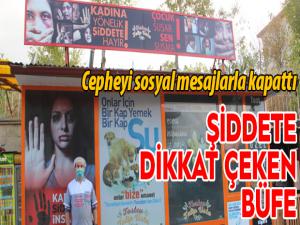 Erzurumda şiddete dikkat çeken büfe