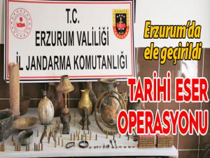 Erzurumda tarihi eser operasyonu
