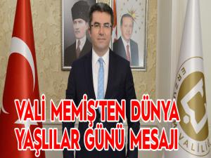 Vali Memişten Dünya Yaşlılar Günü mesajı