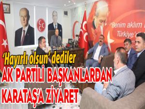 Başkan Sunar ve Başkan Eserden Karataşa ziyaret