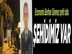 Erzuruma şehit ateşi düştü