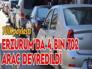 Erzurumda 4 bin 702 araç devredildi