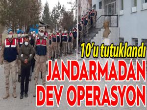 Erzurumda silah ticareti ve uyuşturucu madde operasyonu: 10 tutuklama