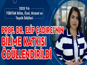 Prof. Dr. Elif Çadırcının bilime katkısı ödüllendirildi
