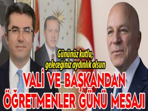 Vali Memiş ve Başkan Sekmenden Öğretmenler Günü mesajı