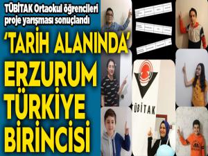 Tarih alanında Erzurum Türkiye birincisi